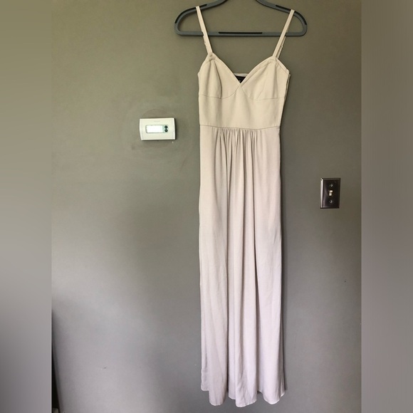 BCBGMAXAZRIA Kyra Bustier Maxi Formal Dress In Color Oatmeal Size XS - Picture 2 of 12